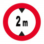 Panneau Hauteur Limitée à 2 m – Signalisation Sécurité – Plastique Rigide Anti-UV