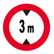 Panneau Hauteur Limitée à 3 m – Signalisation Sécurité – Plastique Rigide Anti-UV
