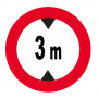 Panneau Hauteur Limitée à 3 m – Signalisation Sécurité – Plastique Rigide Anti-UV