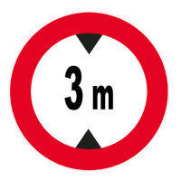 Panneau Hauteur Limitée à 3 m – Signalisation Sécurité – Plastique Rigide Anti-UV Panneau Hauteur Limitée à 3 m – Signalisation Sécurité – Plastique Rigide Anti-UV