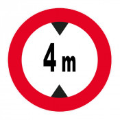 Panneau Hauteur Limitée à 4 m – Signalisation Sécurité – Plastique Rigide Anti-UV