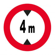 Panneau Hauteur Limitée à 4 m – Signalisation Sécurité – Plastique Rigide Anti-UV