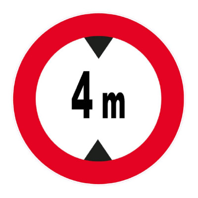 Panneau Hauteur Limitée à 4 m – Signalisation Sécurité – Plastique Rigide Anti-UV