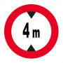Panneau Hauteur Limitée à 4 m – Signalisation Sécurité – Plastique Rigide Anti-UV