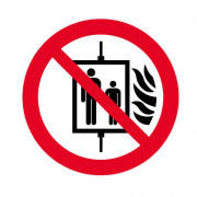Panneau Interdiction Ascenseur Incendie – Signalisation Sécurité ISO 7010