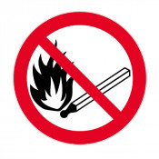 Panneau Interdiction de Feu – Haute Visibilité – Signalisation ISO 7010