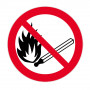 Panneau Interdiction de Feu – Haute Visibilité – Signalisation ISO 7010