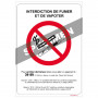 Panneau Interdiction de Fumer et de Vapoter – Signalisation Santé Sécurité – Résistant Intérieur/Ext