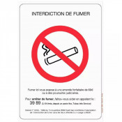 Panneau Interdiction de Fumer – Signalisation Sécurité Santé – Résistant Intérieur/Extérieur