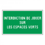 Panneau Interdiction de Jouer sur les Espaces Verts – Signalétique Sécurité – Résistant et Conforme 