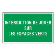 Panneau Interdiction de Jouer sur les Espaces Verts – Signalétique Sécurité – Résistant et Conforme 
