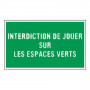 Panneau Interdiction de Jouer sur les Espaces Verts – Signalétique Sécurité – Résistant et Conforme 