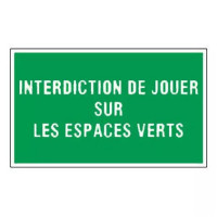 Panneau Interdiction de Jouer sur les Espaces Verts – Signalétique Sécurité – Résistant et Conforme 