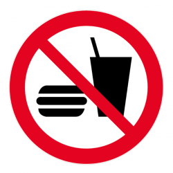 Panneau interdiction de manger ou de boire