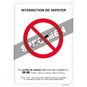 Panneau Interdiction de Vapoter – Signalisation Sécurité Santé – Résistant Intérieur/Extérieur