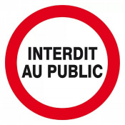 Panneau Interdit au Public – Sécurité Chantier – Conforme Norme ISO 7010