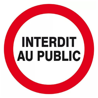 Panneau Interdit au Public – Sécurité Chantier – Conforme Norme ISO 7010