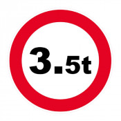 Panneau Interdit aux 3,5 Tonnes – Signalisation Sécurité – Plastique Rigide Anti-UV