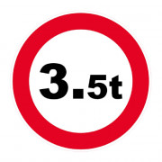 Panneau Interdit aux 3,5 Tonnes – Signalisation Sécurité – Plastique Rigide Anti-UV