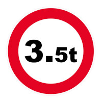 Panneau Interdit aux 3,5 Tonnes – Signalisation Sécurité – Plastique Rigide Anti-UV Panneau Interdit aux 3,5 Tonnes – Signalisation Sécurité – Plastique Rigide Anti-UV