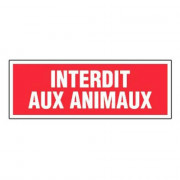 Panneau Interdit aux Animaux – Signalétique Hygiène et Sécurité – Résistant et Conforme aux Normes