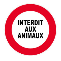Panneau Interdit aux Animaux – Signalisation Hygiène – Plastique Rigide Anti-UV Panneau Interdit aux Animaux – Signalisation Hygiène – Plastique Rigide Anti-UV