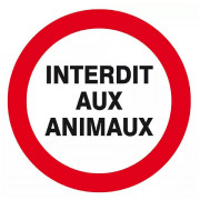 Panneau Interdit aux Animaux – Signalisation Sécurité – Conforme ISO 7010