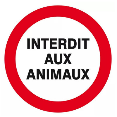 Panneau Interdit aux Animaux – Signalisation Sécurité – Conforme ISO 7010