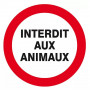 Panneau Interdit aux Animaux – Signalisation Sécurité – Conforme ISO 7010