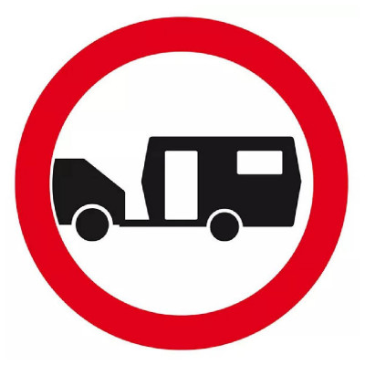 Panneau Interdit aux Caravanes – Signalisation Routière – Résistant et Conforme