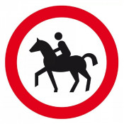 Panneau Interdit aux Cavaliers – Signalisation Sécurité – Conforme ISO 7010