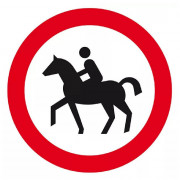Panneau Interdit aux Cavaliers – Signalisation Sécurité – Conforme ISO 7010