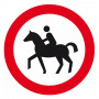 Panneau Interdit aux Cavaliers – Signalisation Sécurité – Conforme ISO 7010