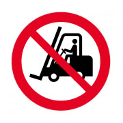 Panneau Interdit aux Chariots Élévateurs – Signalisation ISO 7010