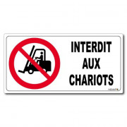 Panneau Interdit aux Chariots – Signalisation Sécurité – Grand Format Résistant Extérieur