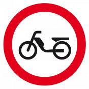 Panneau Interdit aux Cyclomoteurs – Signalisation Sécurité – Conforme ISO 7010