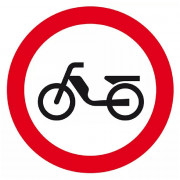 Panneau Interdit aux Cyclomoteurs – Signalisation Sécurité – Conforme ISO 7010