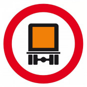 Panneau Interdit aux Matières Dangereuses – Sécurité Routière – Conforme ISO 7010