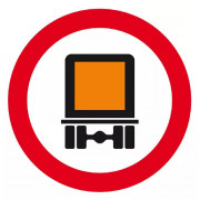 Panneau Interdit aux Matières Dangereuses – Sécurité Routière – Conforme ISO 7010