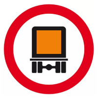 Panneau Interdit aux Matières Dangereuses – Sécurité Routière – Conforme ISO 7010