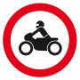Panneau Interdit aux Motos – Sécurité Routière – Conforme Norme ISO 7010