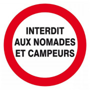 Panneau Interdit aux Nomades et Campeurs – Sécurité Site – Conforme ISO 7010