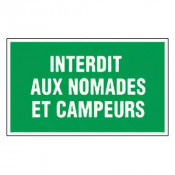 Panneau Interdit aux Nomades et Campeurs – Signalisation Clair et Durable – Résistant Intérieur Exté