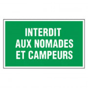 Panneau Interdit aux Nomades et Campeurs – Signalisation Clair et Durable – Résistant Intérieur Exté