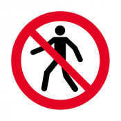 Panneau Interdit aux Piétons – Haute Visibilité – Signalisation ISO 7010