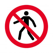 Panneau Interdit aux Piétons – Haute Visibilité – Signalisation ISO 7010