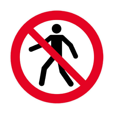 Panneau Interdit aux Piétons – Haute Visibilité – Signalisation ISO 7010