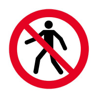Panneau Interdit aux Piétons – Haute Visibilité – Signalisation ISO 7010