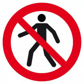 Panneau Interdit aux Piétons – Sécurité des Zones à Risque – Panneau Rigide Conforme ISO 7010