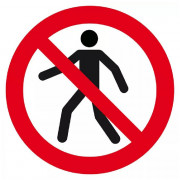 Panneau Interdit aux Piétons – Sécurité des Zones à Risque – Panneau Rigide Conforme ISO 7010